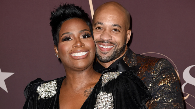 Fantasia Barrino and husband Kendall Taylor smiling