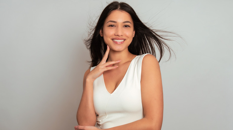 woman in white dress 