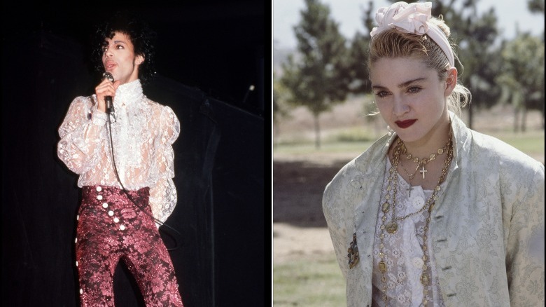 Prince Purple Rain, 1984/ Madonna "Live Aid" concert, 1985