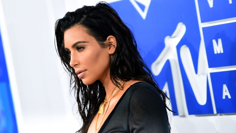 Kim Kardashian wet hair look