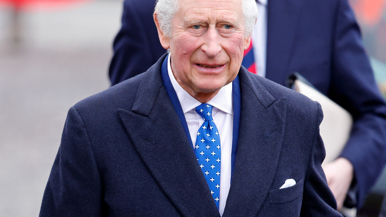 King Charles wearing suit