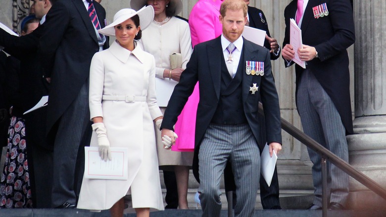 Harry and Meghan in formal wear