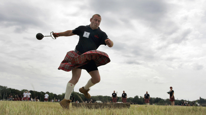 Man wearing tartan