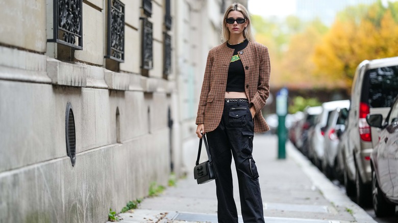 Woman in cargo pants