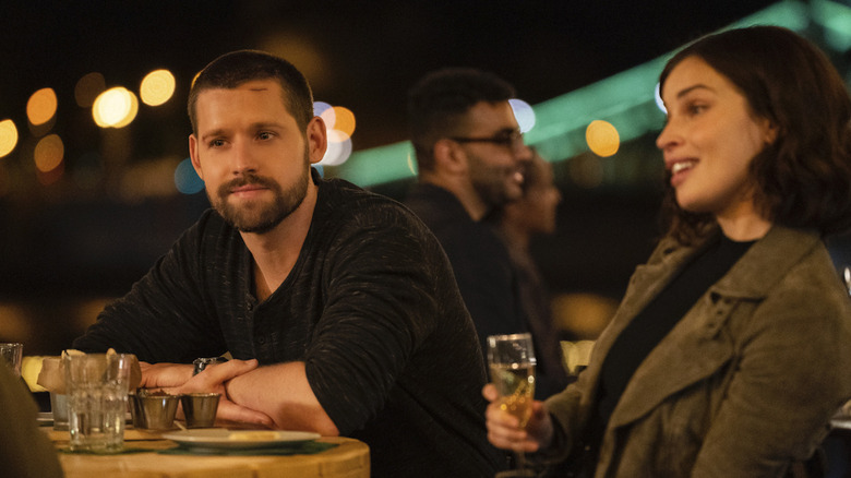 Luke Kleintank sitting at a table