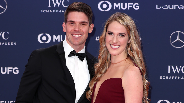 female athlete Missy Franklin and Hayes Johnson