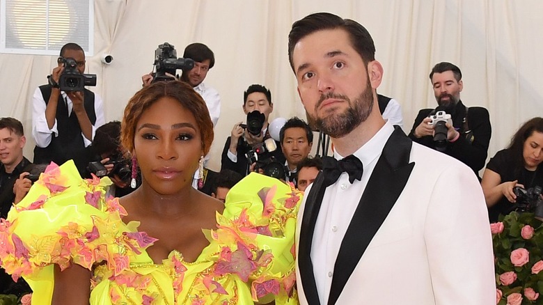 female athlete Serena Williams and Alexis Ohanian