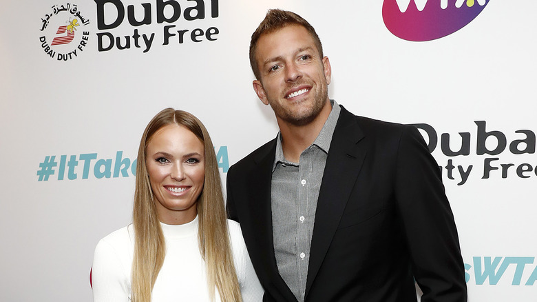 female athlete Caroline Wozniacki and David Lee