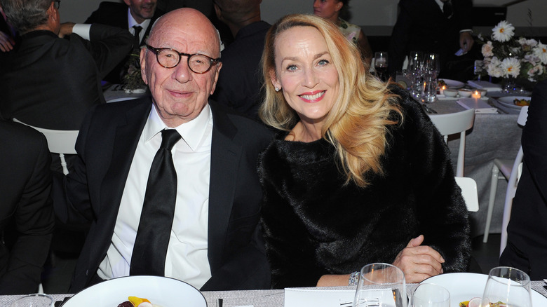 Jerry Hall and Rupert Murdoch 