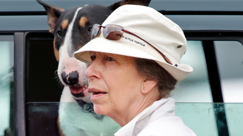 Princess Anne with her dog 