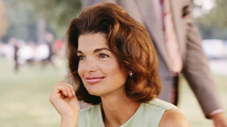 Jackie Kennedy wearing a dress