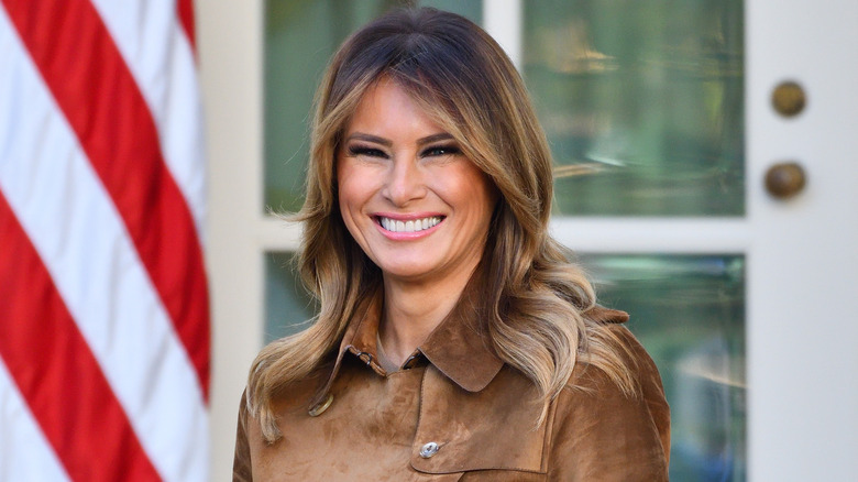 Melania Trump wearing a jacket