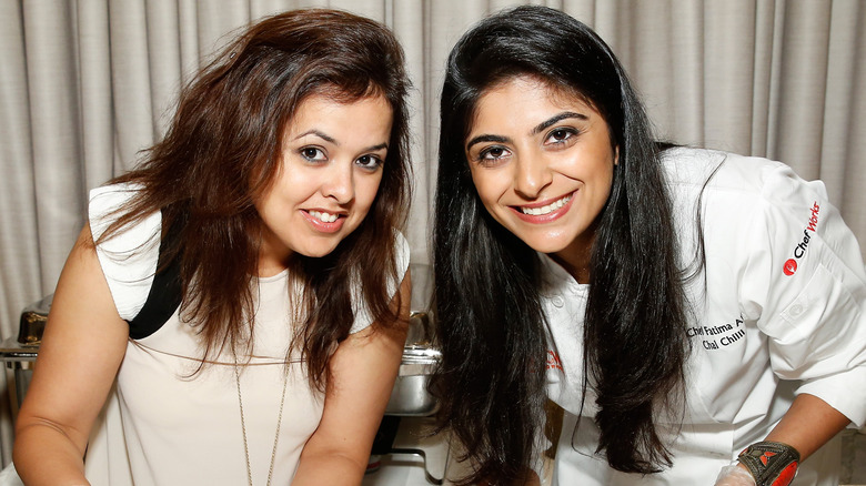 Fatima Ali and a friend at a Chopped event 