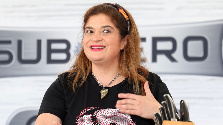 Alex Guarnaschelli at the South Beach Wine and Food Festival Grand Tasting in 2023