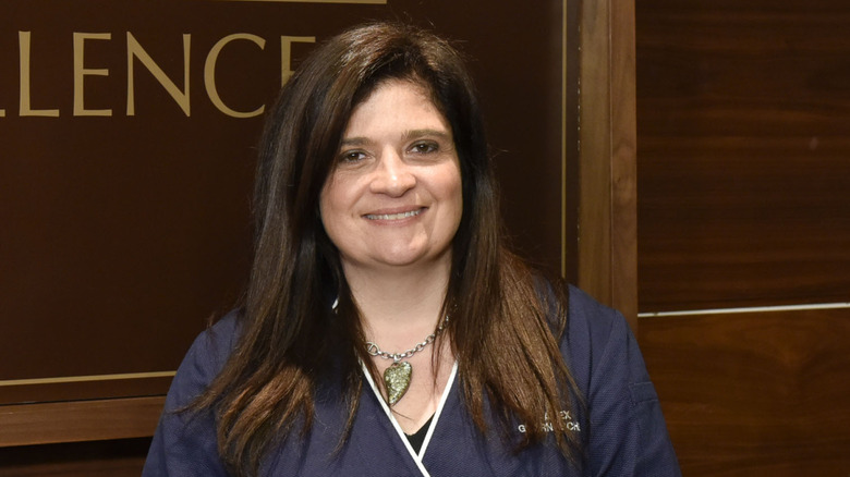 Alex Guarnaschelli at a Lindt chocolate event