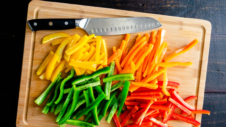 chopped bell peppers