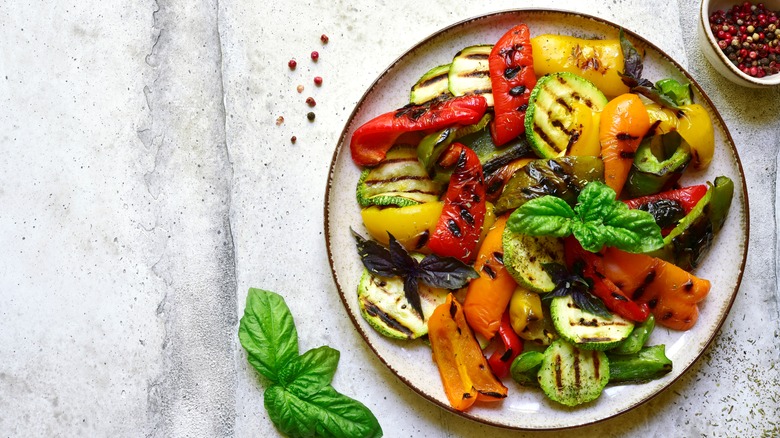 Plate of vegetables