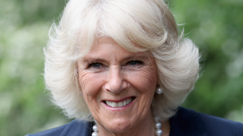 Queen consort Camilla smiling