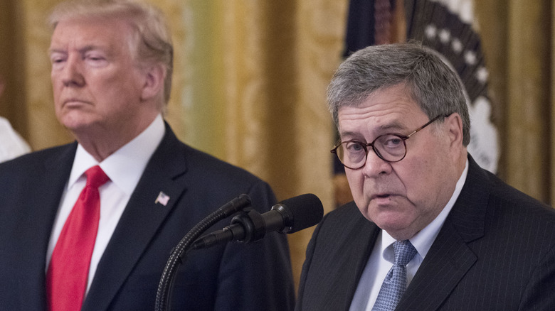 Bill Barr and Donald Trump