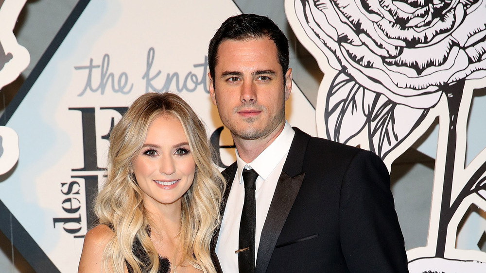 Ben Higgins smiling with former fiance Lauren Bushnell