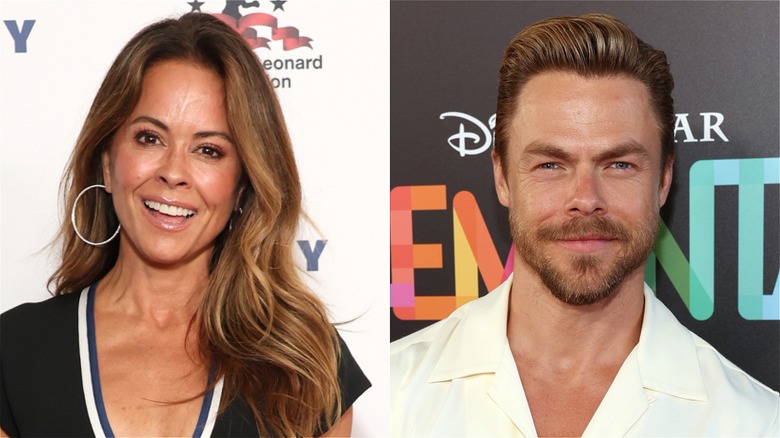 Headshots of Brooke Burke and Derek Hough