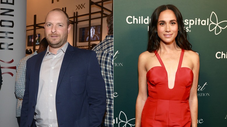 Split image of Ryen Russillo and Meghan Markle at events