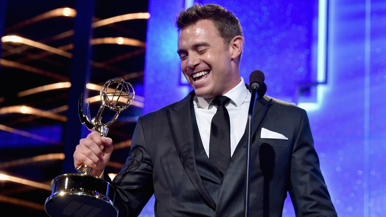 Billy Miller accepting an Emmy 