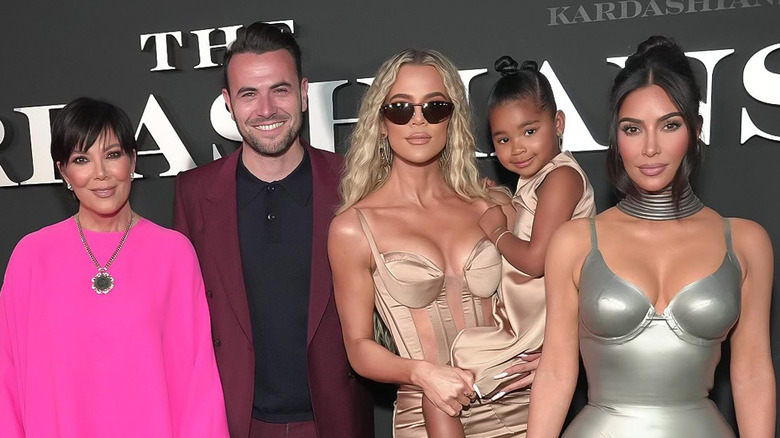 The Kardashians pose at the premiere of their new show