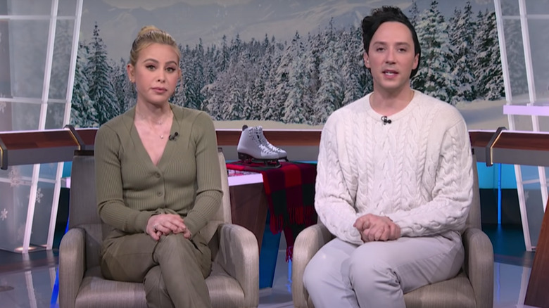 Tara Lipinski and Johnny Weir speaking