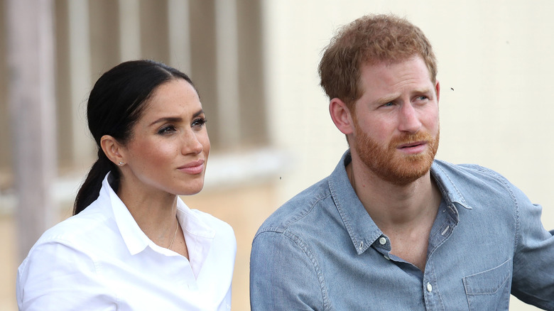 Meghan Markle and Prince Harry look confused