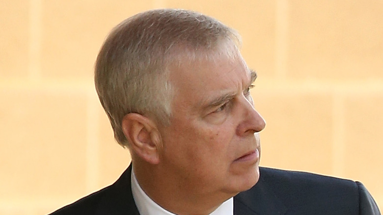 Prince Andrew looking sideways