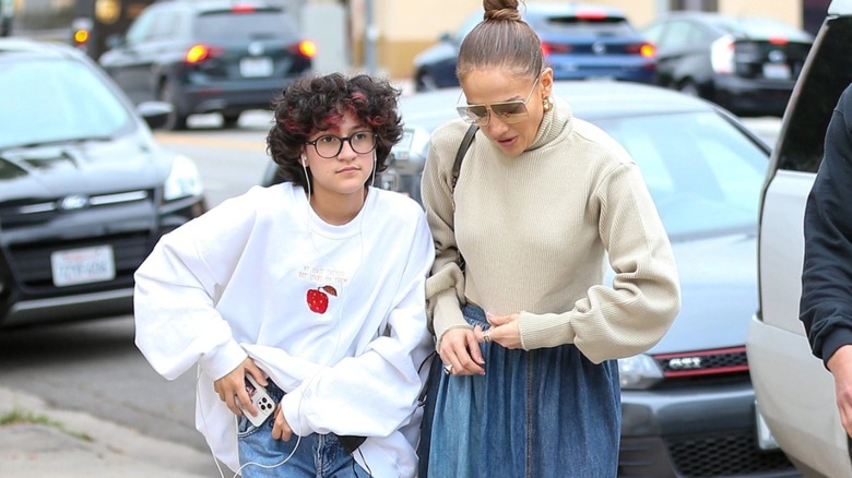 Emme Muniz and mother Jennifer Lopez