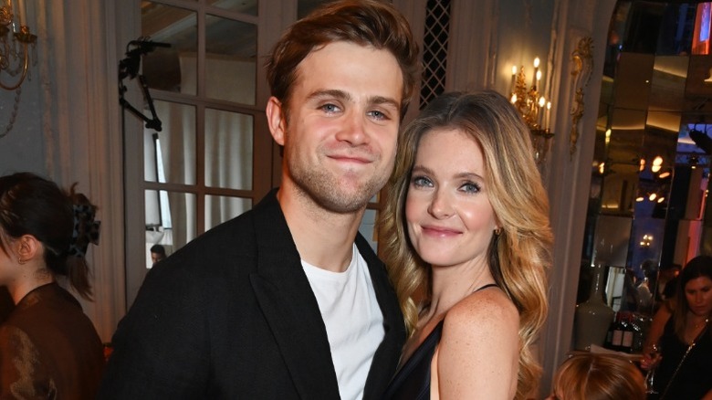 Leo Woodall and Meghann Fahy attend the South Bank Sky Arts Awards in London (2023)