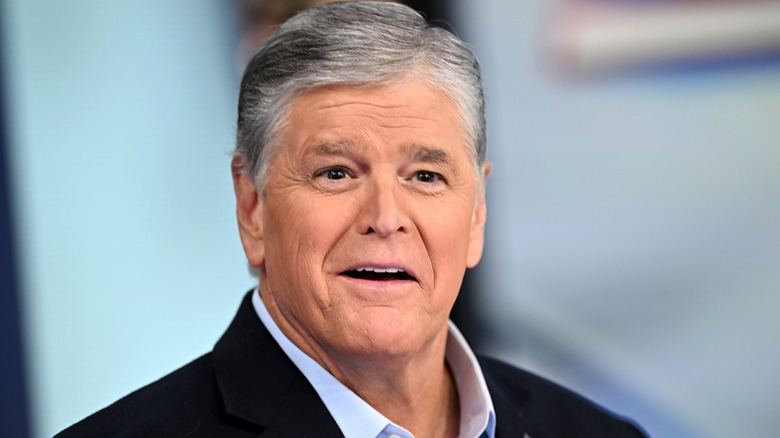 Sean Hannity hosts his Fox News show in September 2023