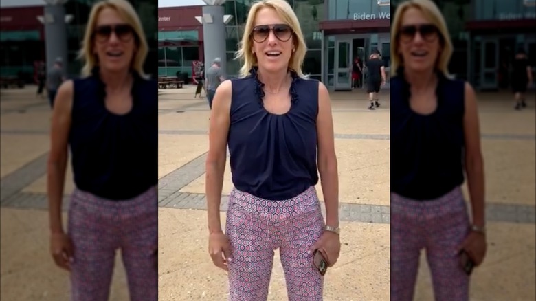 Laura Ingraham pink patterned pants