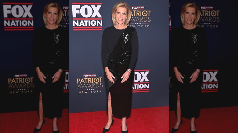 Laura Ingraham black sequin dress