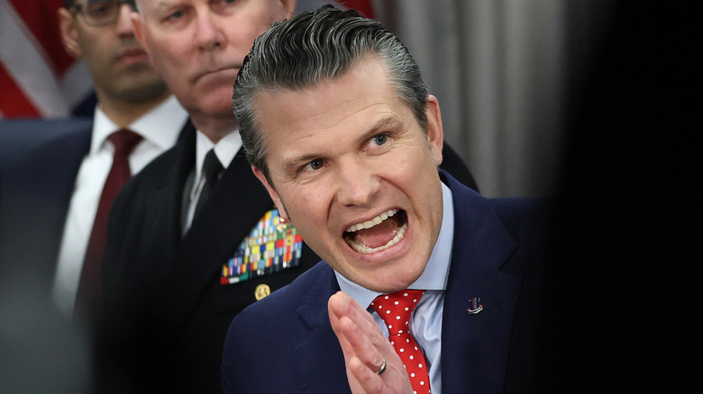 Pete Hegseth yelling