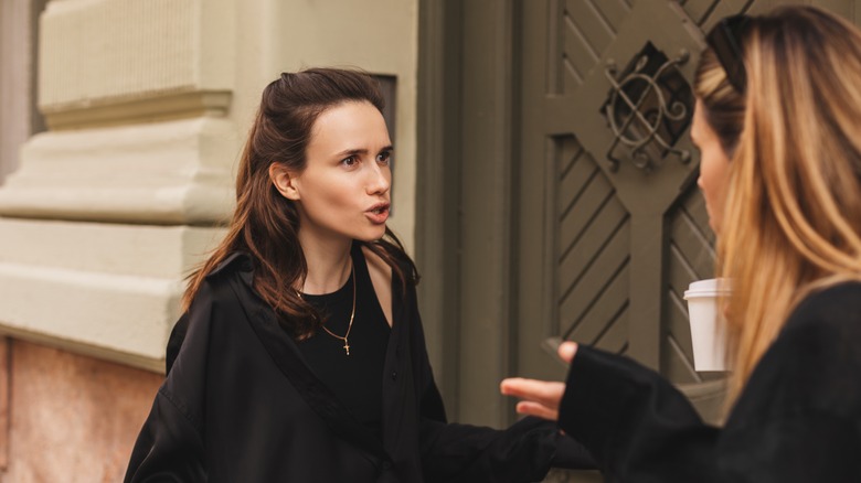 Two women fighting