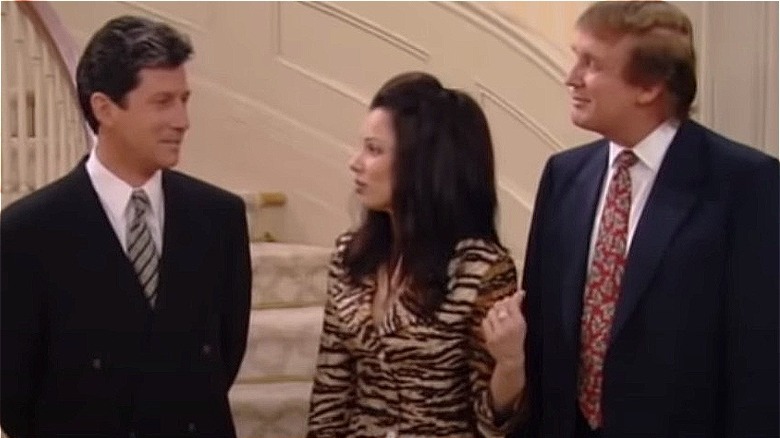 Charles Shaughnessy, Fran Drescher, and Donald Trump in "The Nanny"