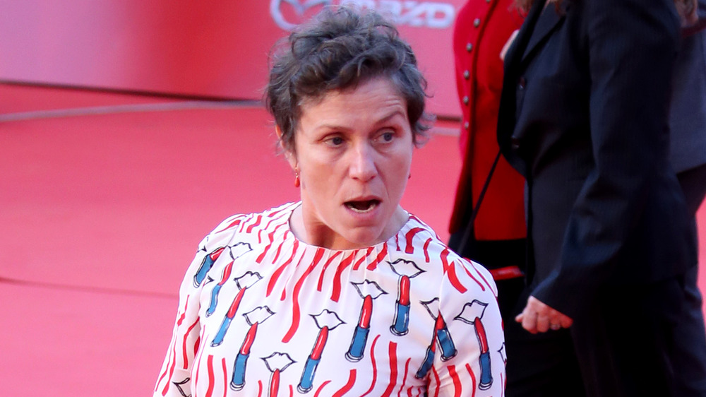 Frances McDormand posing