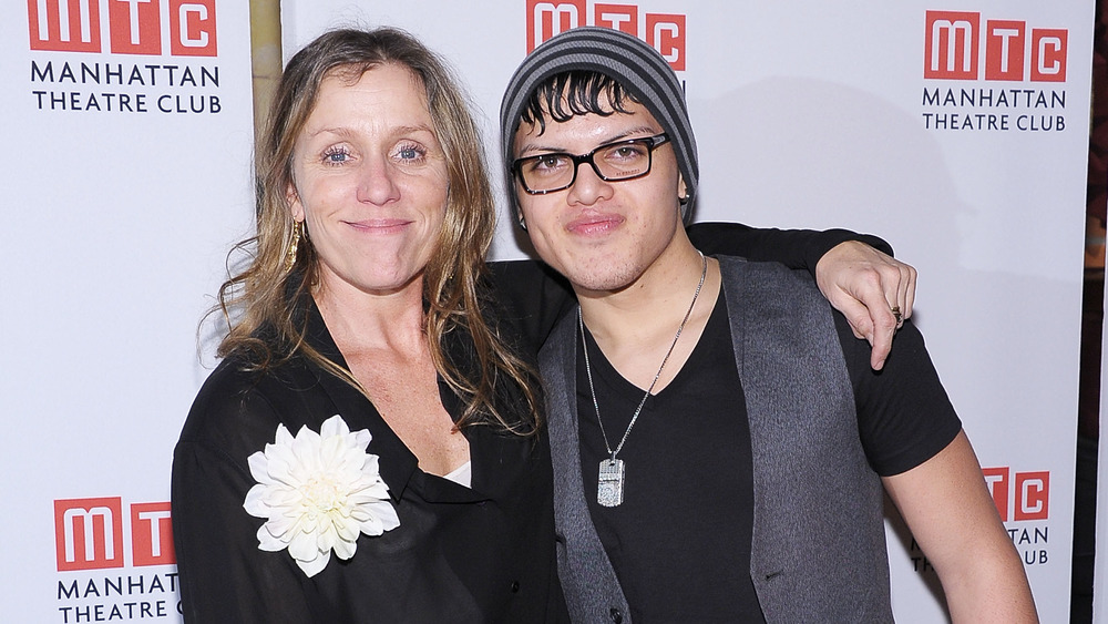 Frances McDormand and her son Pedro McDormand Coen