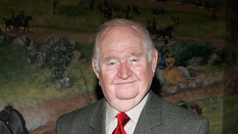 Robert Prosky wearing a red tie