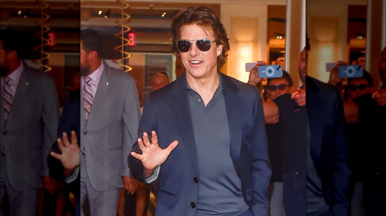 Tom Cruise waving