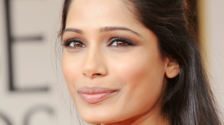 Freida Pinto attends the Golden Globes