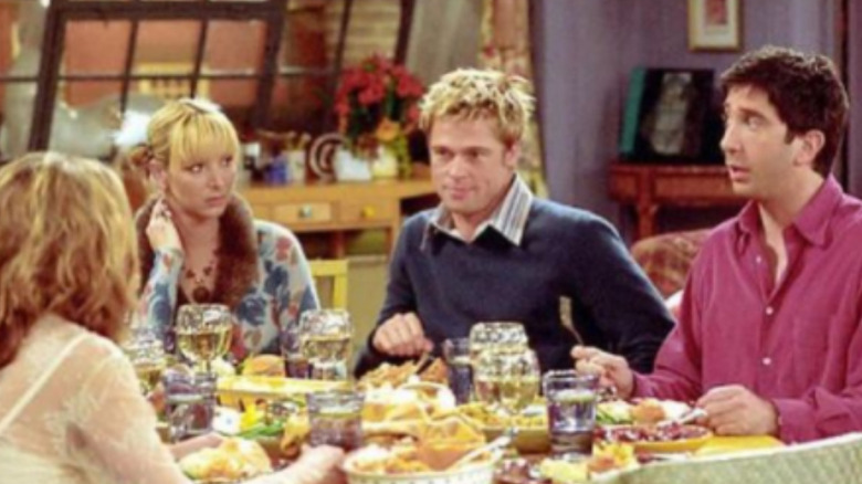 brad pitt in a thanksgiving episode of friends