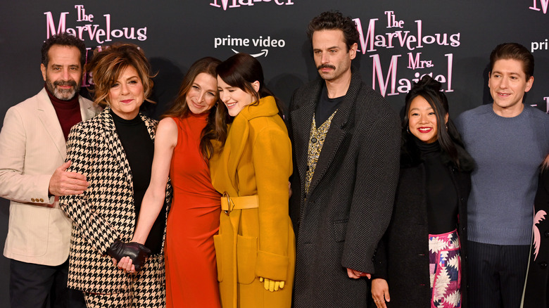 Caroline Aaron with the cast of "The Marvelous Mrs. Maisel"