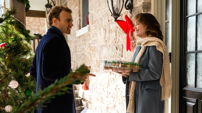 Erica Durance and Robin Dunne in The Enchanted Christmas Cake