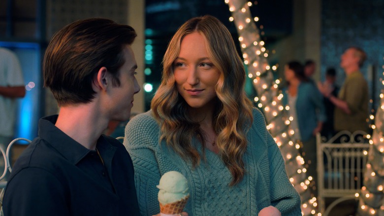 Ava Michelle and Griffin Gluck with ice cream  in Tall Girl 2