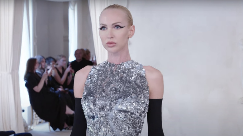 Christine Quinn walks for Balenciaga at Paris Fashion Week 2022