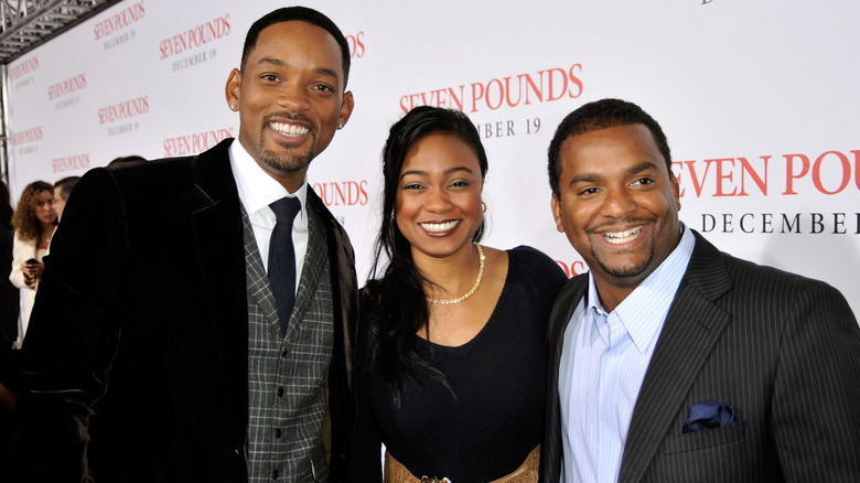 Will Smith, Tatyana Ali, and Alfonso Ribeiro smiling 